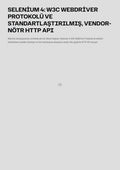 Selenium 4: W3C WebDriver Protokolü ve Vendor-Nötr HTTP API