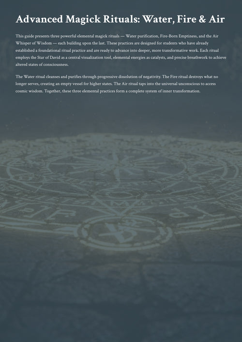 Advanced Magick Rituals: Water, Fire & Air