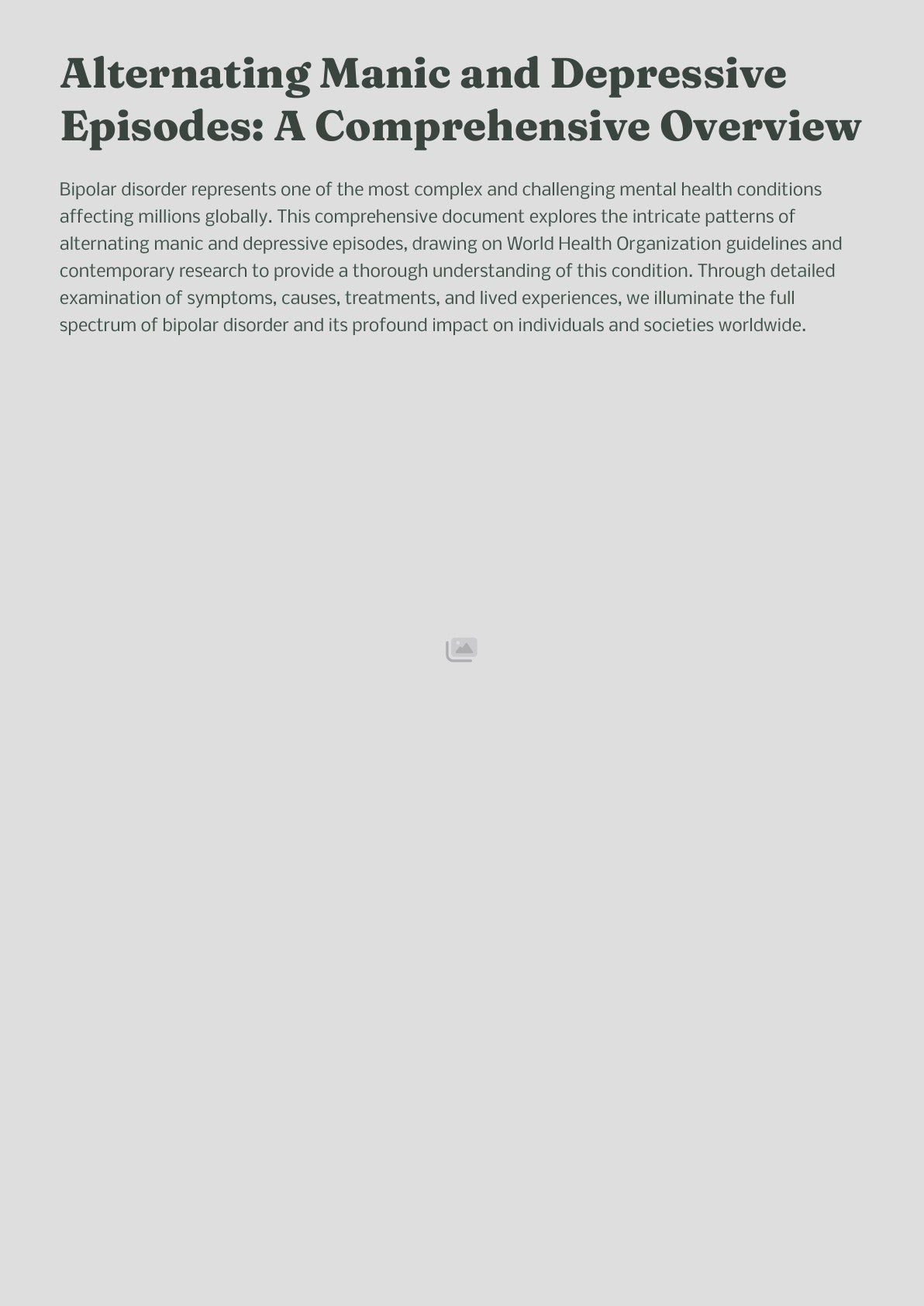 Alternating Manic and Depressive Episodes: A Comprehensive Overview