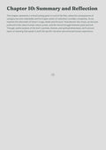 Chapter 10: Summary and Reflection