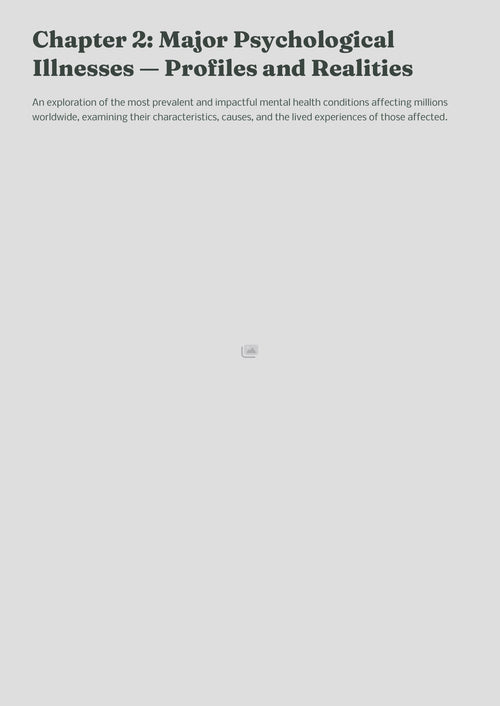 Chapter 2: Major Psychological Illnesses — Profiles and Realities