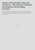 Chapter 9: Psychology Today and Tomorrow – The Journey of Lifespan Development and Emerging Frontiers