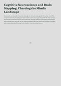 Cognitive Neuroscience and Brain Mapping: Charting the Mind's Landscape