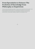 From Speculation to Science: The Evolution of Knowledge from Philosophy to Empiricism