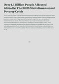 Over 1.1 Billion People Affected Globally: The 2025 Multidimensional Poverty Crisis