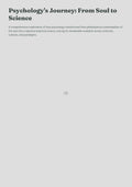 Psychology's Journey: From Soul to Science