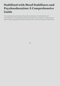 Stabilized with Mood Stabilizers and Psychoeducation: A Comprehensive Guide