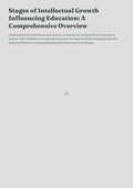 Stages of Intellectual Growth Influencing Education: A Comprehensive Overview