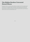 The Hidden Burden: Untreated Mental Illness