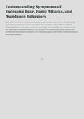 Understanding Symptoms of Excessive Fear, Panic Attacks, and Avoidance Behaviors