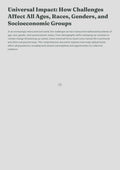 Universal Impact: How Challenges Affect All Ages, Races, Genders, and Socioeconomic Groups