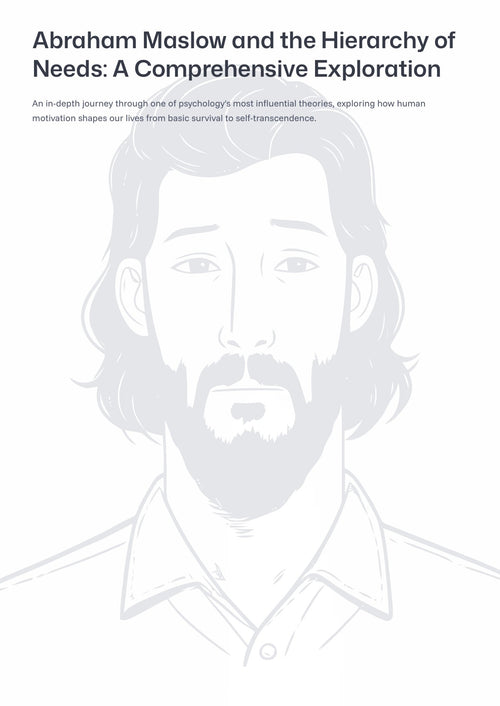 Abraham Maslow and the H ierarchy of Needs: A Comprehensive Exploration