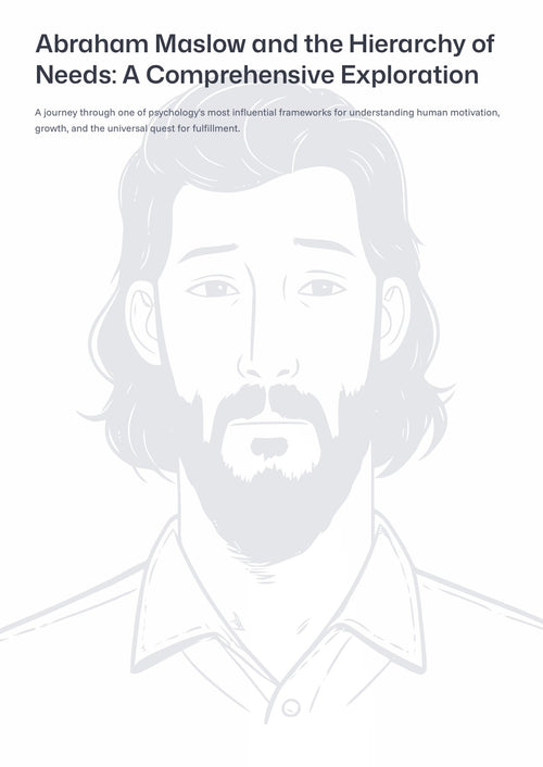 Abraham Maslow and the H ierarchy of Needs: A Comprehensive Exploration