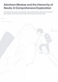 Abraham Maslow and the H ierarchy of Needs: A Comprehensive Exploration