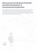 D iscovering the Individual's Potential and Self-Actualization: A Comprehensive Exploration