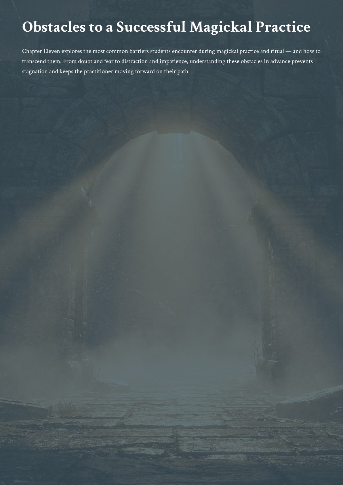 Obstacles to a Successful Mag ickal Practice
