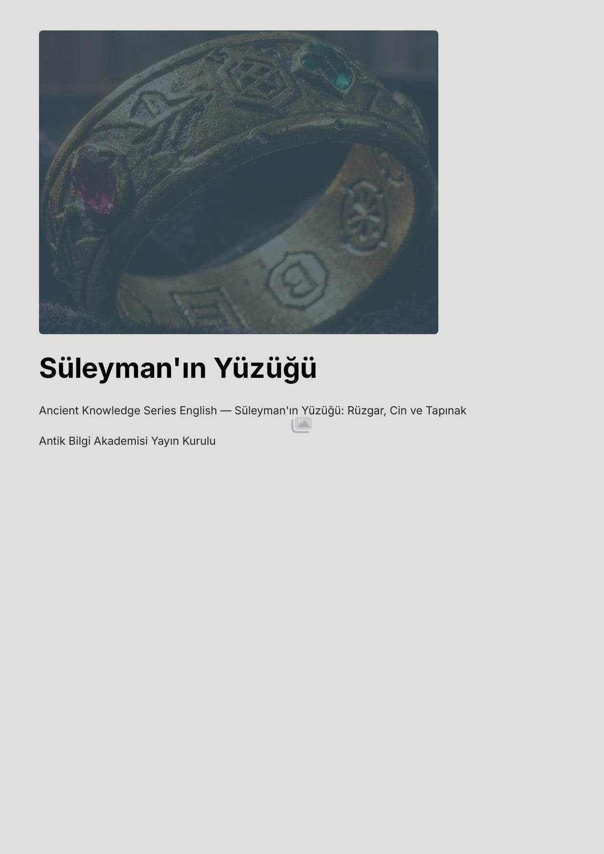 Süleyman'ın Yüzüğü