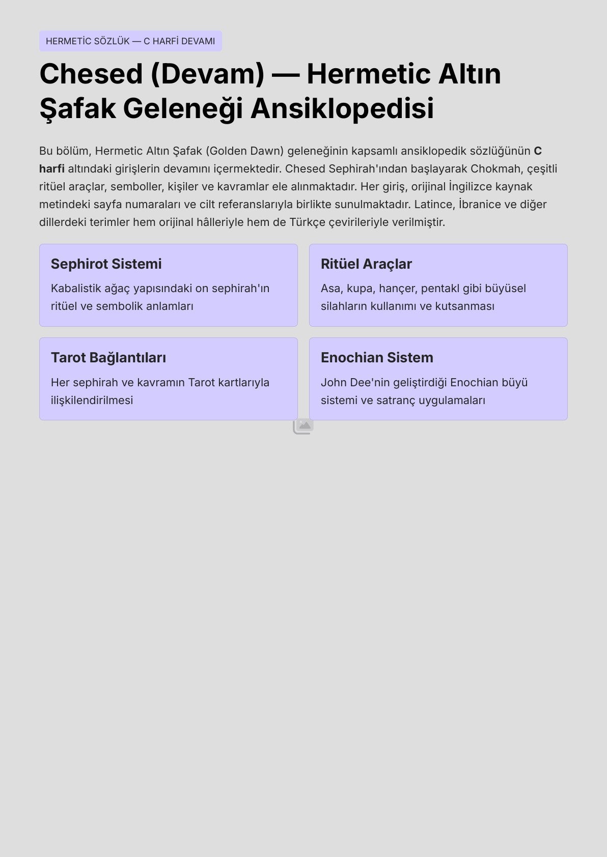 Chesed (Devam) — Hermetic Altın Şafak Geleneği Ansiklopedisi