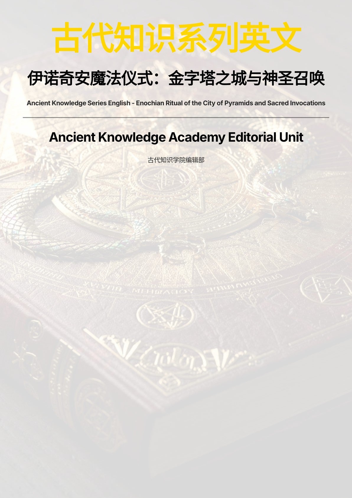 古代知识系列英文 伊诺奇安魔法仪式：金字塔之城与神圣召唤
